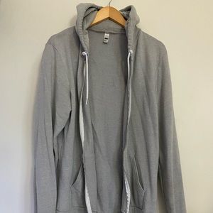 american apparel F497 hoodie in grey